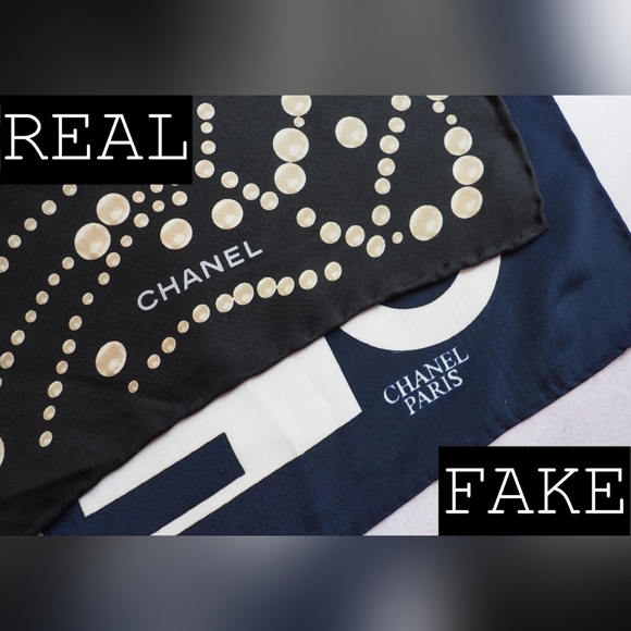 Authentic vs fake luxury scarves - Picture 3 of 7